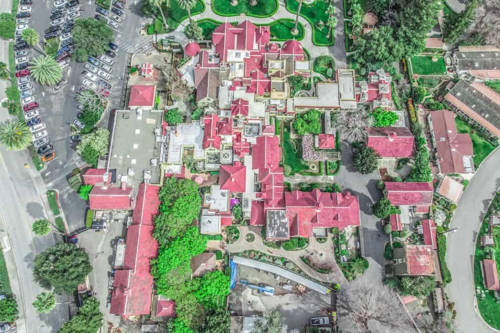 Aerial View of Winchester Mystery House